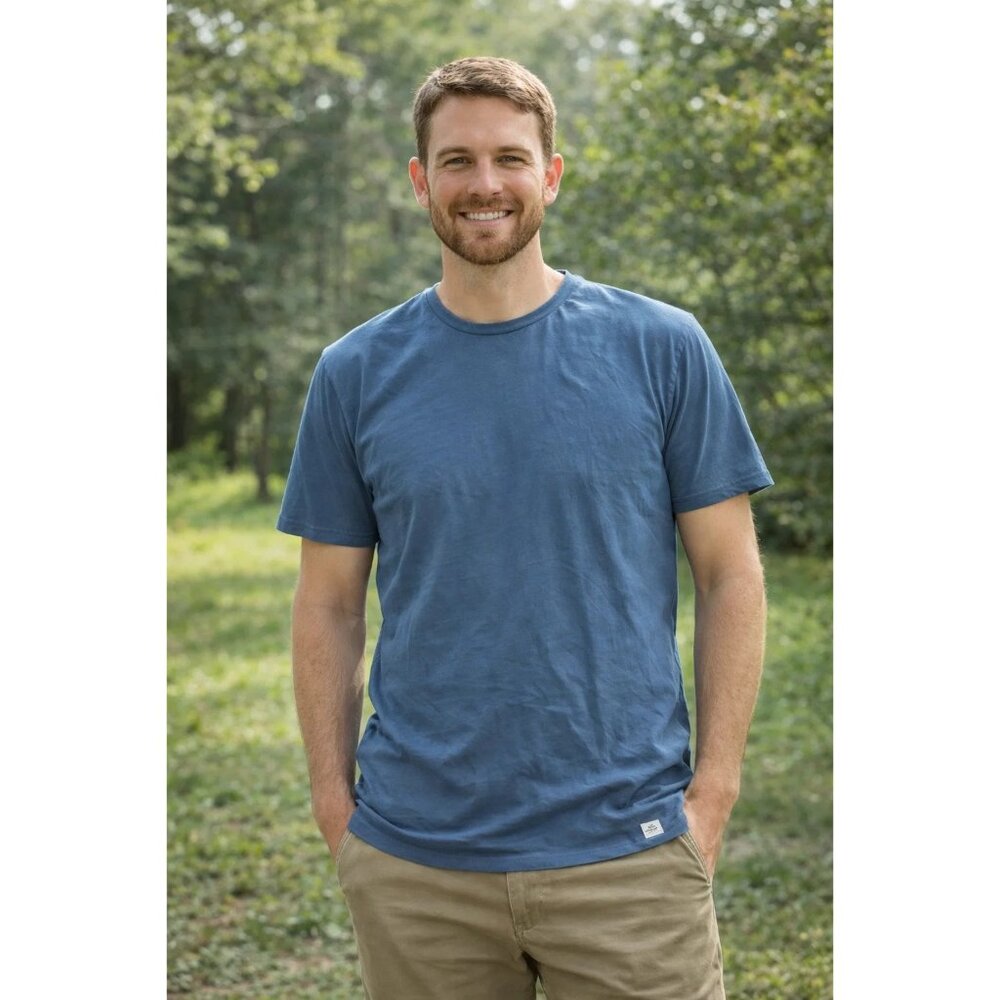 Marine Layer Men's XL Relaxed lightweight T-Shirt, Blue